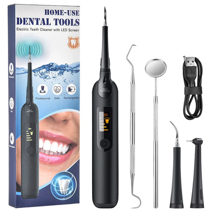 Teeth Tartar Remover Electric Sonic Dental Calculus and Plaque Remover With LED Light Teeth Whitening Kit Dental Tools At Home