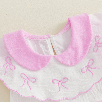 Baby Toddler Girl Bowknot Romper Doll Collar Sleeveless Bodysuit Cute Summer Infant Clothes 2026 New
