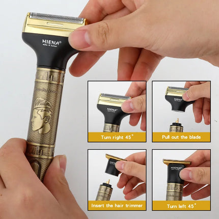 HIENA 3 In 1 Hair Clipper Portable Cordless Hair Beard Shavers For Men Electric Nose Hair Beard Shaving Razor Set Hair Cutters