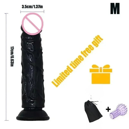 Anal Butt Plug Jelly Big Dick Soft Dildo Masturbator Realistic Soft Jelly Suction Cup Penis Adult Sex Toy for Women and Men 18+