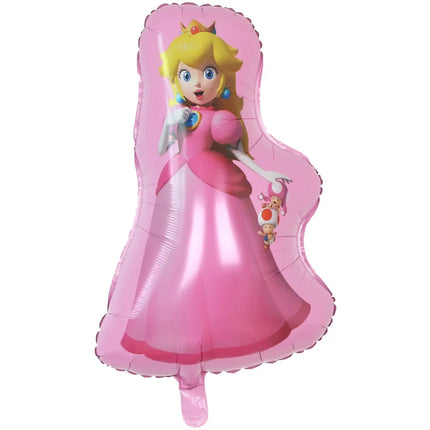 Cartoon Super Mary Balloon Set Mario Luigi Game Themed Birthday Party Decoration  Peach Princess Aluminum Film Balloon Kids Gift