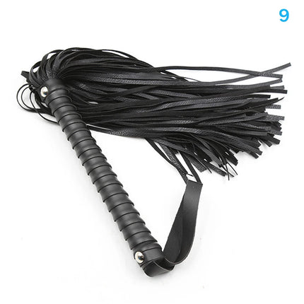 Racing Riding Crop Party Flogger Hand Cuffs Queen Black Horse Riding Whip High Quality Pu Leather Pimp Whip