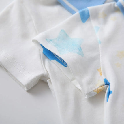 Fashion Kids Boys POLO Shirts Kids Short Sleeved T-shirt Star Print Tee Tops Toddler Polos Shirt 3 To 7Yrs Children Clothing