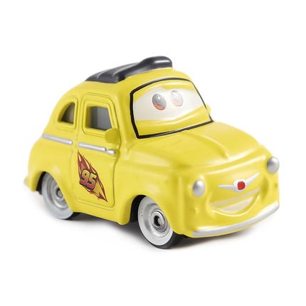 Disney Alloy Car Anime Figure Lightning McQueen Fire Fighting Truck Racing Car Kids Toys 1:55 Metal Die Casting Birthday Gifts