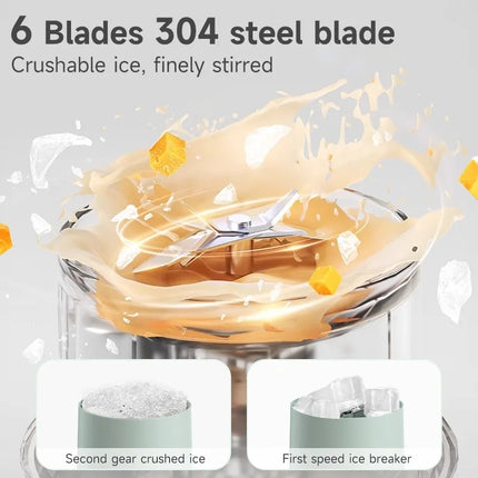 Handheld Juicing Cup Electric Fruit Juicer Rechargeable Wireless Blender Mini Juice Mixer With Straw 6 Blades Juicer Bottle
