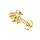 Bee / Earrings / China Mainland|1.2(16G )x6mm|Ears|Animal