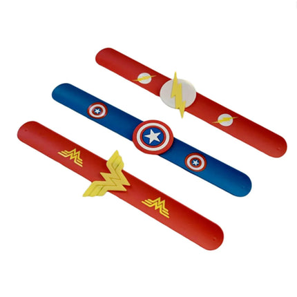 1 Pc Cartoon Silicone Wristband Super Hero Action Figures Theme Automatic Bending Fitting Kid Gift Toy
