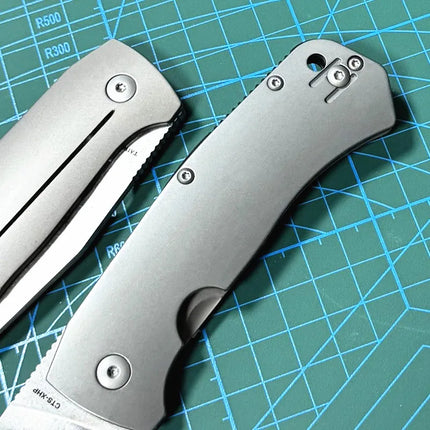 Free Wolf FC-186 Pocket Folding Knife Real D2 Blade Titanium Alloy Handle Ceramic Bearing Camping  Outdoor EDC Utility Knife