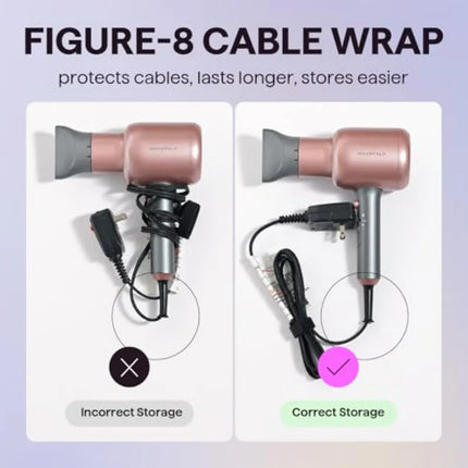 Blow Dryer with Diffuser for Curly Hair, Purple Ceramic Ionic 1875W Fast Drying Hair Dryer with Comb 3 Attachments, Light and Q