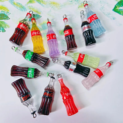 10pcs Kawaii Drink Bottle Cute Resin  Phone Charms for Jewelry  Making Diy Pendants  Necklace Keychain Bracelets Earring Charms