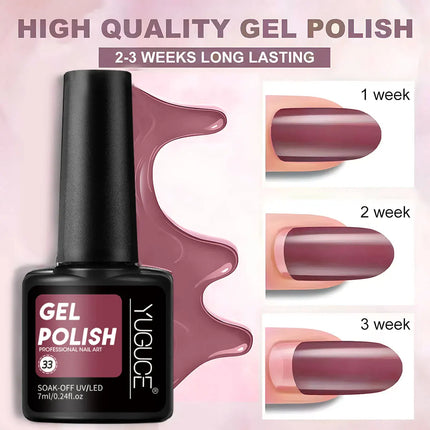 6pcs Gel Nail Polish Set，Salon-Quality Winter Fall Nail Polish Gift Set Suitable for at Home Use, Professional Gel Polish