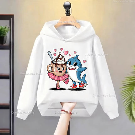 Cartoon Italian Brainrot Children's Hoodies Funny Graphic Boy Fleece Sweatshirt Tralalero Tralala Casual Sports Pullover Coats
