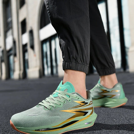 Running shoes for Outdoor use, Fashionable for Both Men and Women, Comfortable and Breathable sports and Casual shoes. black 10