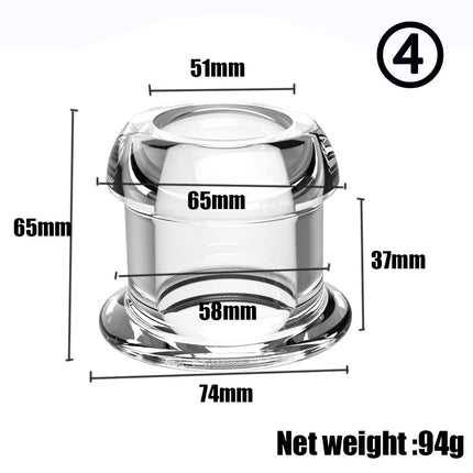 Hollow Anal Plug with Removable Cap Silicone Tunnel Butt Plug Anal Dilator Stretching Adult Sex Toy for Men Women Gay Fetish