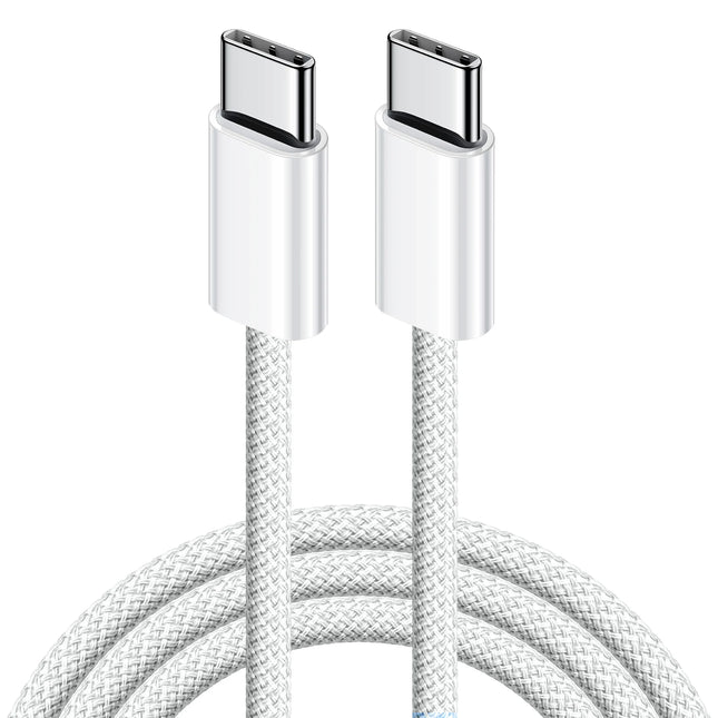 Type C to Type C Fast Charging PD 60W 1m 2m Mobile Phone Data Cable for iPhone 15 16 17 Samsung Huawei USB C to C Charger Cable