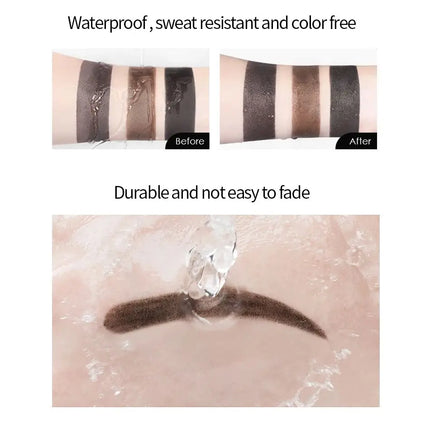 Waterproof Henna Brow Tint Kit Professional Salon Formula Long-Lasting Natural Eyebrow Dye Black&Brown Easy to Use at Home
