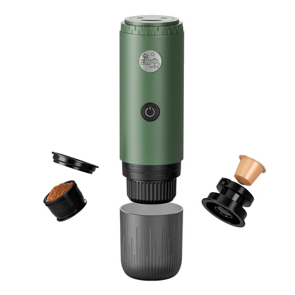 Portable Cordless Espresso Machine 19Bar 3-in-1 Capsule/Ground Coffee 7800mAh Hot/Cold for Car Camping Home