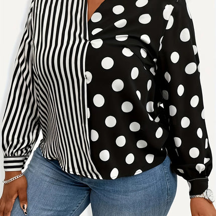 Women's plus size shirt summer chic elegant shirt casual women's fashionable shirt