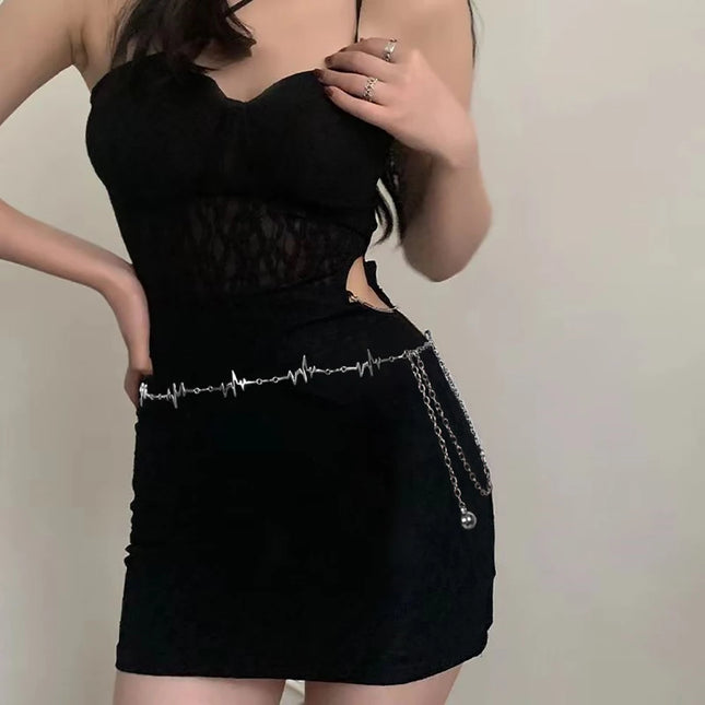 Bohemia Single-layer Lightning Shaped Alloy Waist Chain Street Photography Women's Body Chain Jewelry