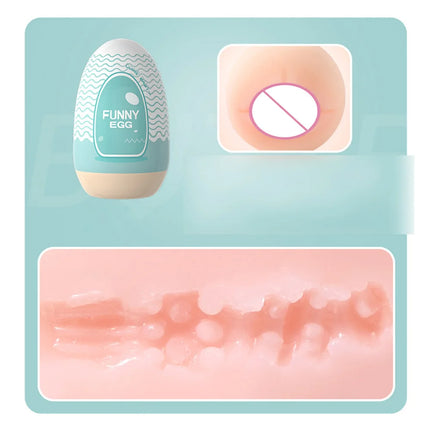 Masturbator Cup Real Egg Portable Stimulating Penis Massager Trainer Pocket Pussy Blowjob Adult Sex Toy Vaginal Anal for Male 18