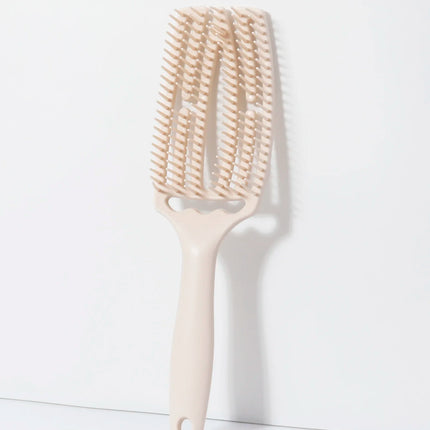 hollow elastic exfoliating comb brush nylon women's massage comb curly hair salon styling tool Special for real hair wigs