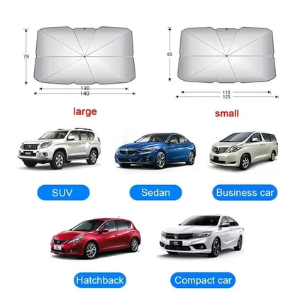 Car Windshield Sun Shade Umbrella Foldable Auto Sunshade Parasol Summer Uv Protection Interior Heat Insulation Curtain