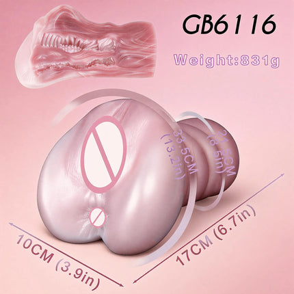 SHAZ Soft Realistic Plump Pink Buttocks Vagina Male Masturbator Silicone Pocket Pussy Tight Stroker Onahole 18+ Sex Toy for Men