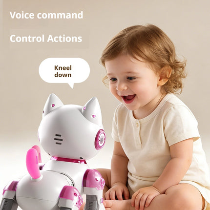 Ai Remote Control Dancing Cat Robot Expression Interactive Intelligent Pet Toy Suitable For Girls Aged 3 To 6 As Birthday Gifts
