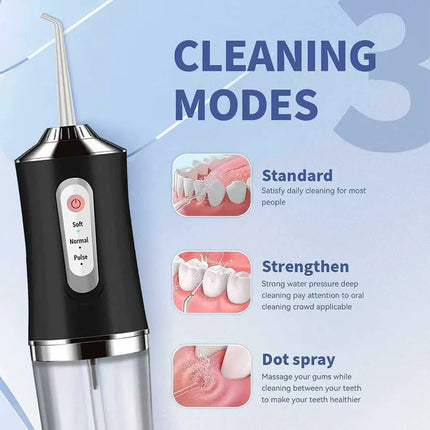 Portable Cordless Dental Water Irrigator Flosser Waterproof Travel Rechargeable 4 Modes Ipx7 Oral Teeth Irrigador Irrigation