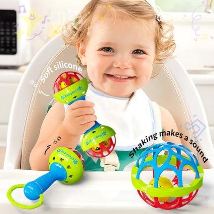 1/3pcs Multiple combinations of drum, bell, and ball toys for Youngsters， can promote their hearing development