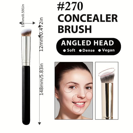 Under Eye Concealer Brush Kabuki Nose Contour Brush  Dense Bristles Full Coverage Cosmetic Pro Small Makeup Foundation Brush