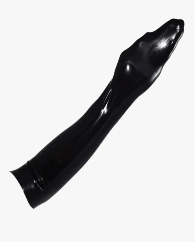 Sexy Black Fetish Latex Long Gloves Boxing Mitts Arm Length No Fingers