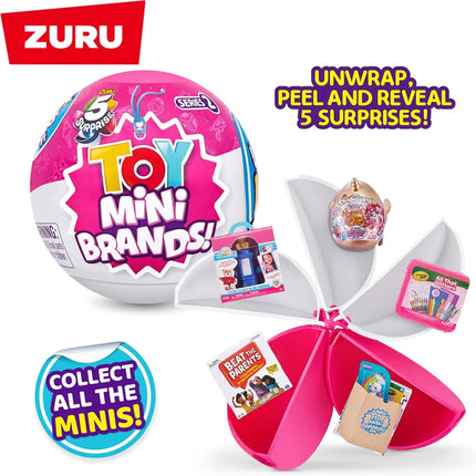 5 Surprise Mini Brands Series 1 by ZURU Mystery Real Miniature Collectible Toy Capsule Anime Figure  Slime surprise toy