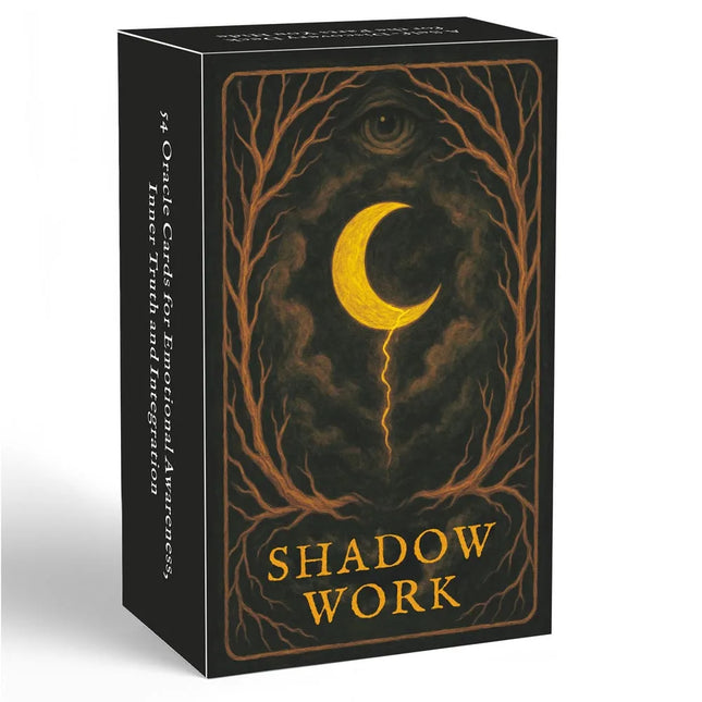 54 Set, 13x8cm Reflective Moon Shadow Work Oracle , Self-Discovery Emotional Perception Game, Spiritual Guidance Card Games
