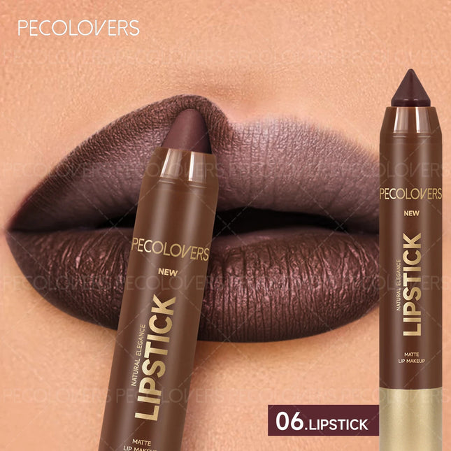1PC Deep Brown Series-Matte Lip Liner and Lipstick-Waterproof, Sweat-proof, Long-lasting-Dual Use-Everyday Makeup-Easy-to-Apply