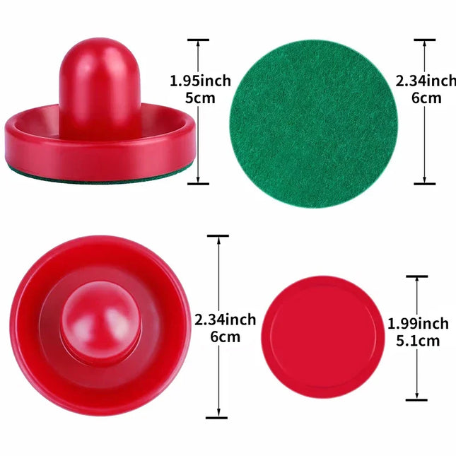 8Pcs/Set Standard Plastic Air Hockey Pushers And Pucks Replacement For Game Tables Goalies Accessories ﻿