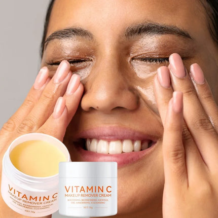 Gentle Vitamin C Facial Cleansing Balm Cream - Deep Cleansing & Makeup Remover, Brightening Face Wash For All Skin Types