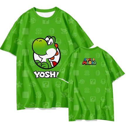 2026 Summer Princess Peach Retro Cosplay T-shirt Men's Oversized Short-sleeved Family Unisex 3D Printed Children's Sports Shirt