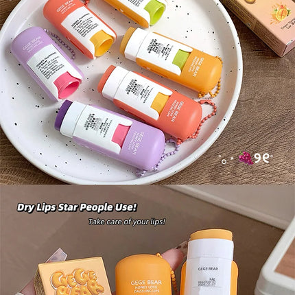 Gegebear Delicate and Moisturizing Lip Balm, Colorless Lip Care, Summer Moisturizing and Hydrating, Lipstick Primer, Lip Balm for Beauty, Moisturizing and Repairing, Anti-Dry and Anti-Cracking, Refreshing and Non-Sticky, Long