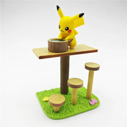 Genuine Rement Pokemon Forest Recreation Ground Series 6 Pcs Blind Box Desktop Ornament Birthday Present Children's Toys