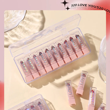 10 PCS Matte Lipstick Kit lip gloss Korean cosmetics LIp gloss Long Lasting Makeup for women Lip pencil cheap make up Beauty