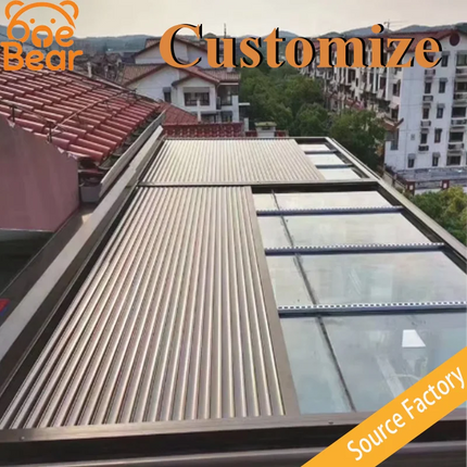 Salt Resistant Powder Coated Aluminum Canopy Heavy Duty Anti-corrosion Sunshade for Coastal Villa Outdoor Leisure Pergola Roof