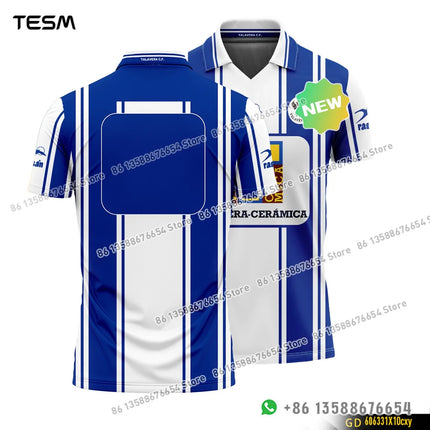 TESM Summer POLO Shirt Men Summer Sports V-neck T-shirt Street Trendy Short Sleeve 3D HD Print T-shirt