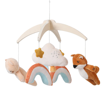 Baby Wooden Bedbell Bracket 0-12 Months Bed Bell Bracket Wooden Mobile Newborn Crochet Bed Bell Hanging Toys Newbaby Rattle Toys
