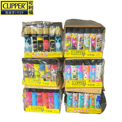 24Pcs Clipper Mini Flint Wheel Lighter Butane Refillable Cigarette Lighter, Cool Men's Gift & Smoking Accessories