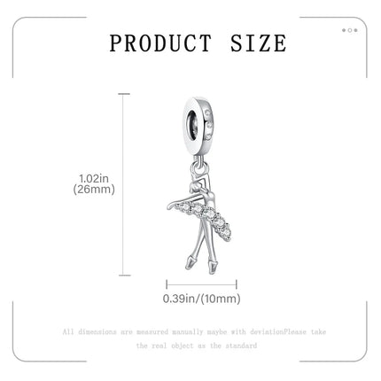 2025 Classic Ballet Pendant Fit Bracelet Diy For Women Daily Wear mermaid Cheerleading Charm Fashion Jewelry Love Birthday Gift