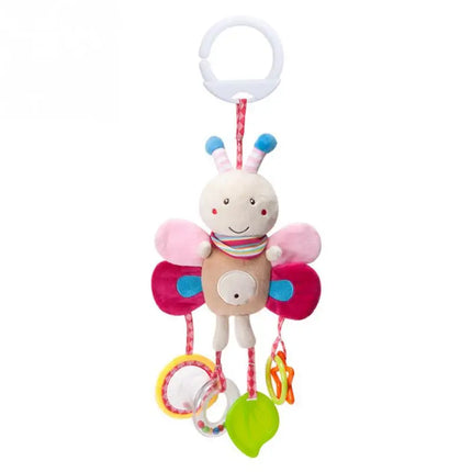 Newborn Baby Rattles Toys 0-12 Months Bed Stroller Infant Mobile Hanging Bell Cartoon Educational Puppy Bee Plush Toys Boys Girl