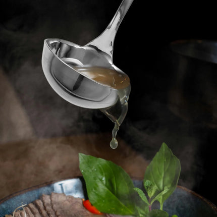 Stainless Steel Ladle with Pouring Spout Soup Oil Separator Spoon Canning Ladle Heat Insulation Anti-scalding Spoon kichen tool