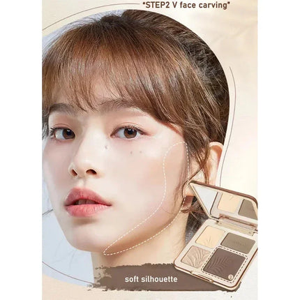 Judydoll Facial Highlighter Makeup Palette Matte Shadow Shimmer Nose Natural Long Lasting Contour Cosmetics Makeup