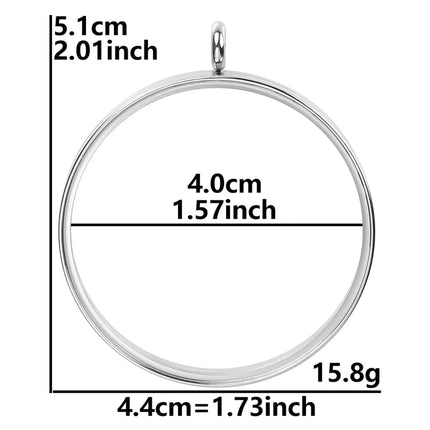 1Pc Stainless Steel Openable Glass Coin Bezel Cremation Urn Locket Pendant Round Reliquary Picture Medaillon кулон Jewelry